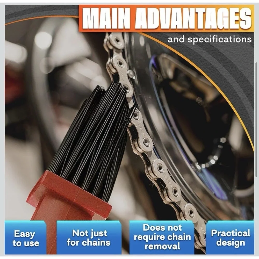 1 Cycling‎ Motorcycle Bike Portable Gear Chain Brush Clean Cleaning Tool